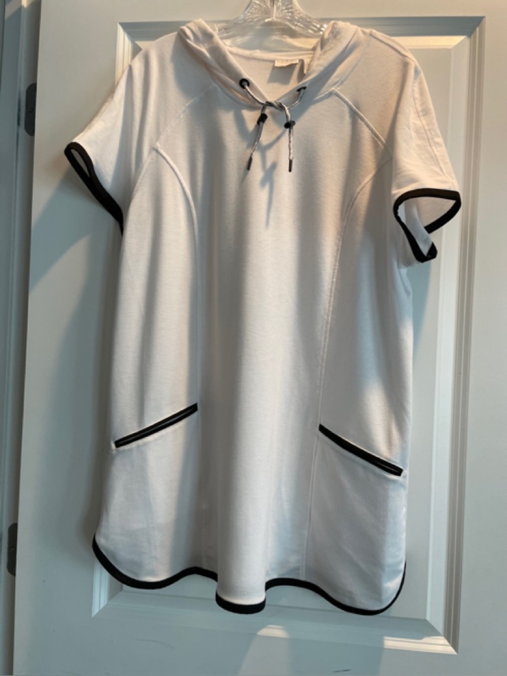 Weekends by Chico’s Hoodie Dress Size XL White Sporty Activewear Athleisure - Picture 4 of 11